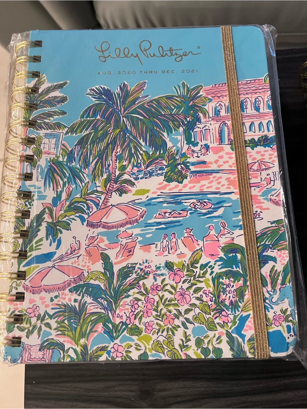 Lilly Pulitzer Tropical Blue and Pink Spiral Home Planner